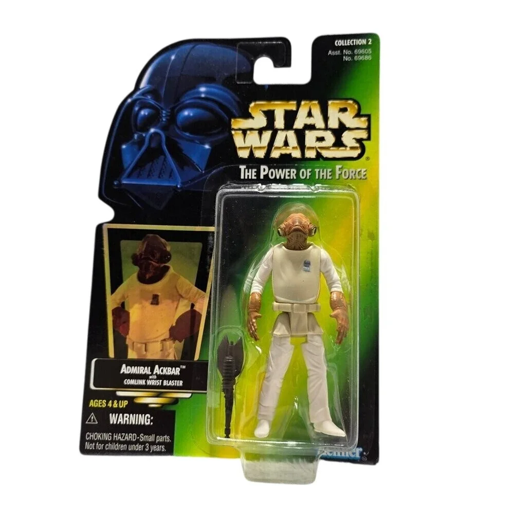 Star Wars POTF Admiral Ackbar 1997 Kenner Action Figure‎ MOC Sealed Unopened